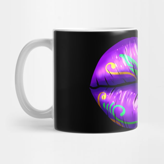 Purple Lips For Mardi Gras by SinBle